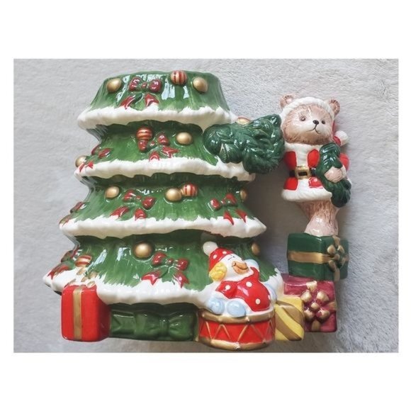 World Bazar Inc Other - Vintage Original box World Bazar Santa Bear Christmas tree pitcher hand painted